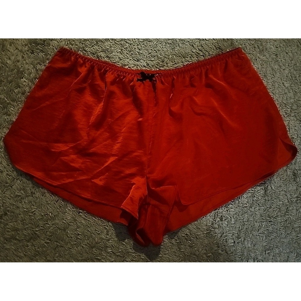 Women's Auden Sleepwear Large Red‎ Satin Shorts NWT